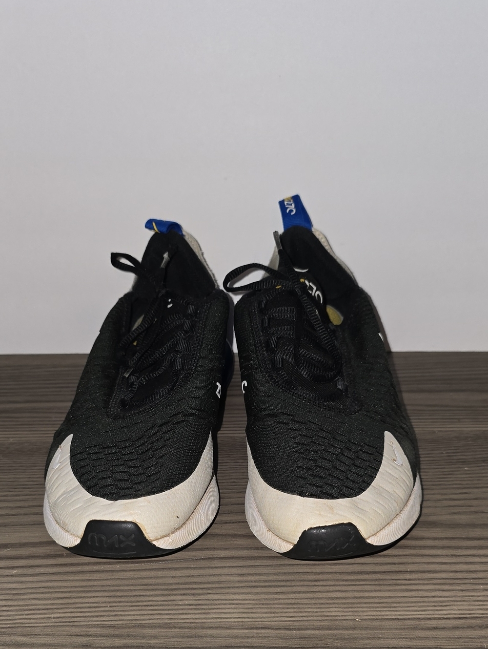 Nike Black and Cream Running Sneakers #121